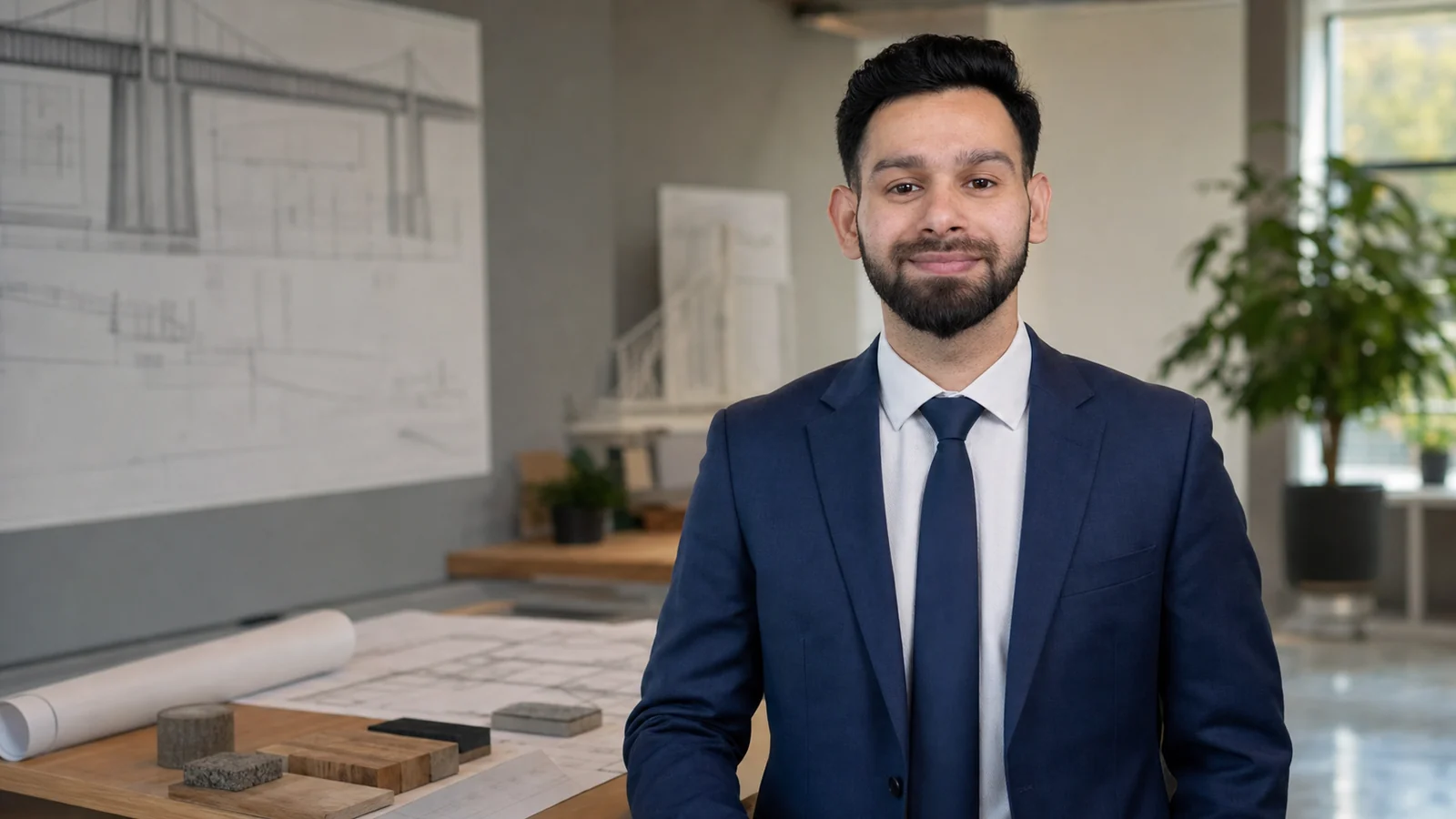 Nirav Khanal in a design office