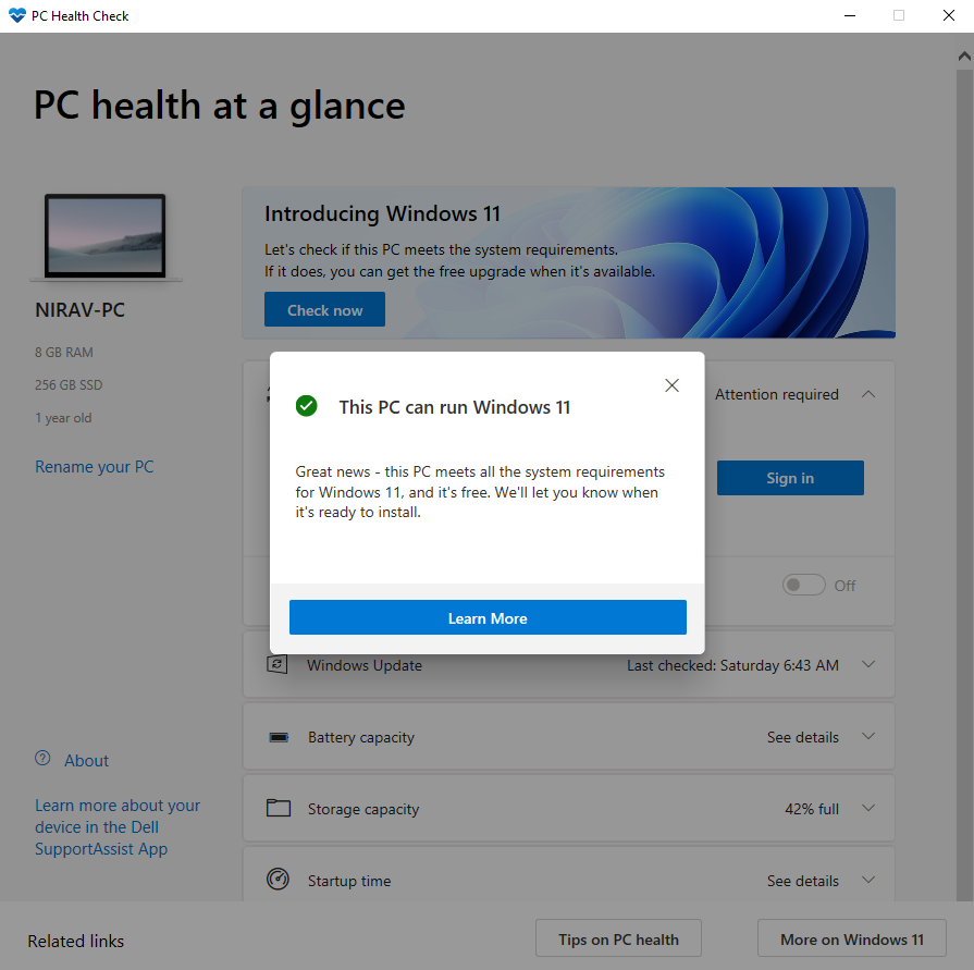 Windows 11 check 2 1 1