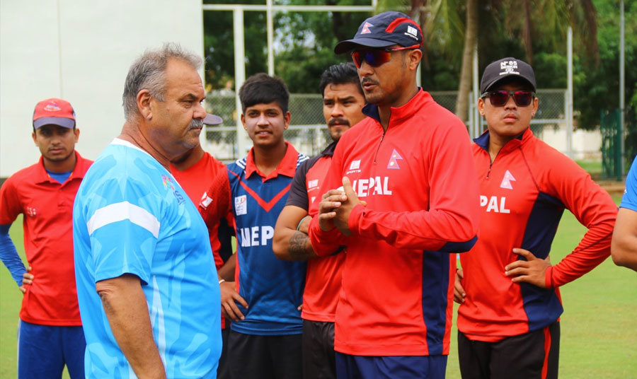 Paras khadka Dav Whatmore