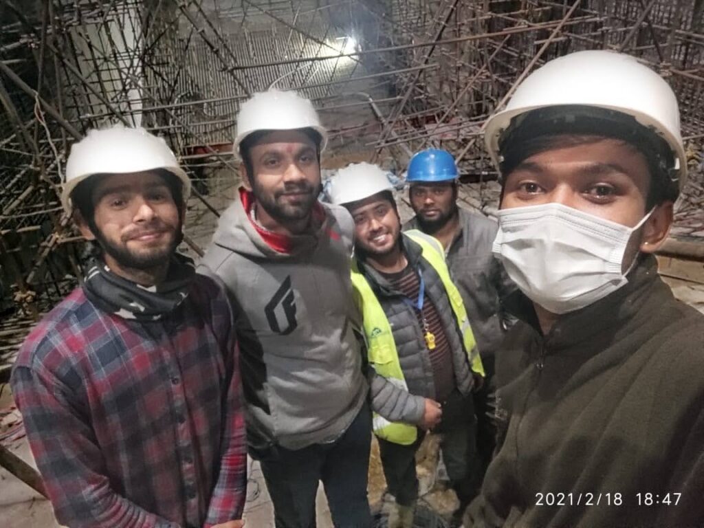 Site at work night