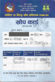 Vaccine card sample